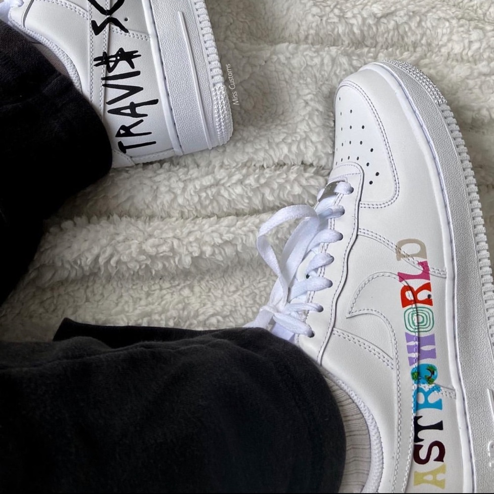 Custom Painted “ASTROWORLD” Nike Air Force 1s
